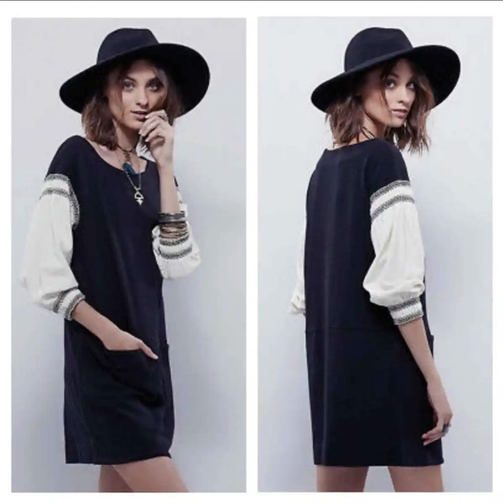 Free People Black and White Dress